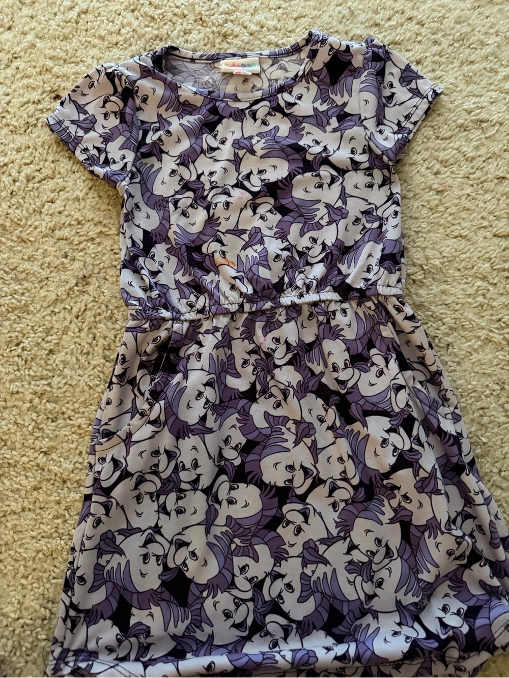 Lularoe Disney Flounder Print Short Sleeve Dress